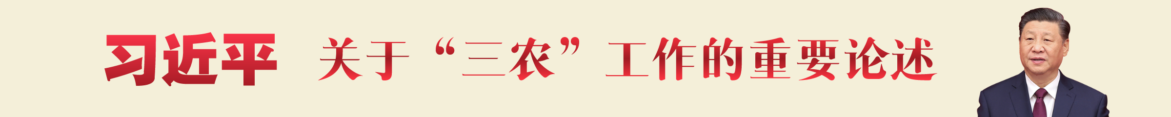 習(xí)近平關(guān)于”三農(nóng)“工作的重要論述